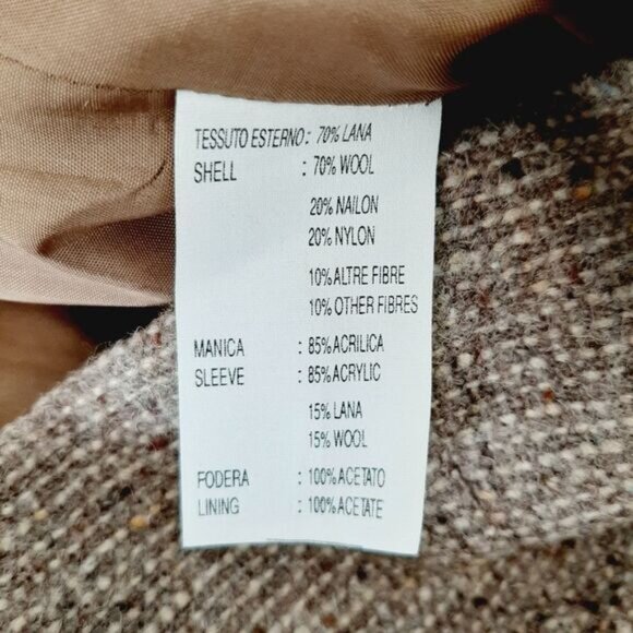 HER Energy Wool Blend Mixed Media Button Front Blazer Jacket Sz S - Picture 11 of 11